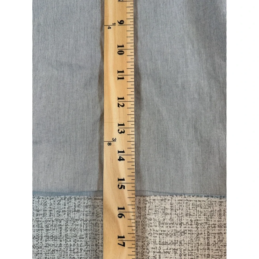 Express Grey White Micro Stripe Mini Skirt‎ Size 4 Stretch Cotton Blend Side Zip